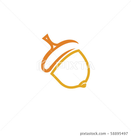 Acorn logo ilustration vector template Acorn logo ilustration vector template 58895497