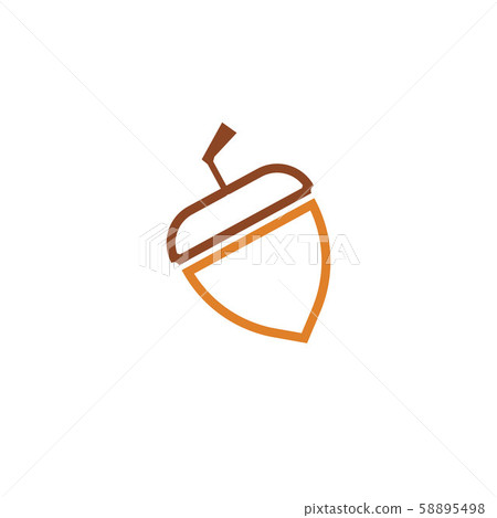 Acorn logo ilustration vector template Acorn logo ilustration vector template 58895498