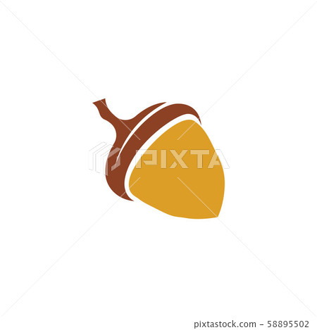 Acorn logo ilustration vector template 58895502