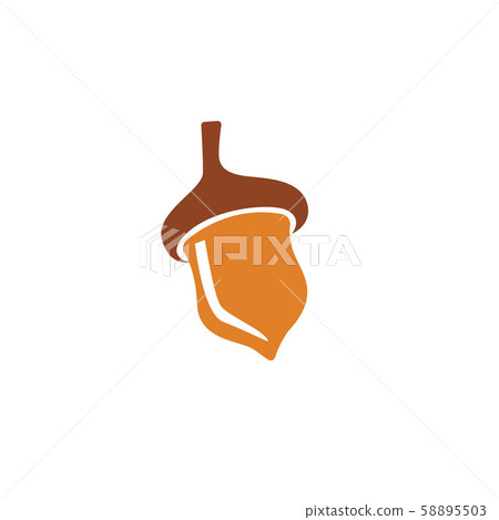 Acorn logo ilustration vector template Acorn logo ilustration vector template 58895503