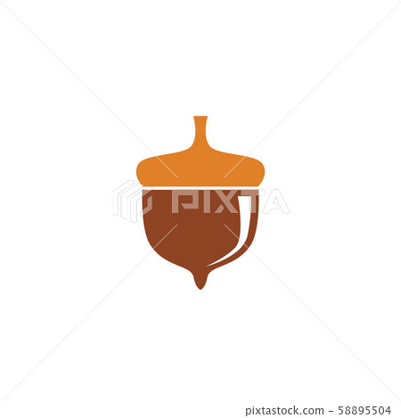 Acorn logo ilustration vector template 58895504