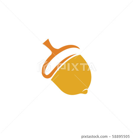Acorn logo ilustration vector template Acorn logo ilustration vector template 58895505