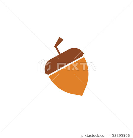 Acorn logo ilustration vector template 58895506
