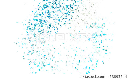 CG顆粒三角形五彩紙屑散佈成一圈 58895544