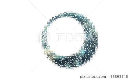 CG particles Triangle confetti spreading in a circle 58895546