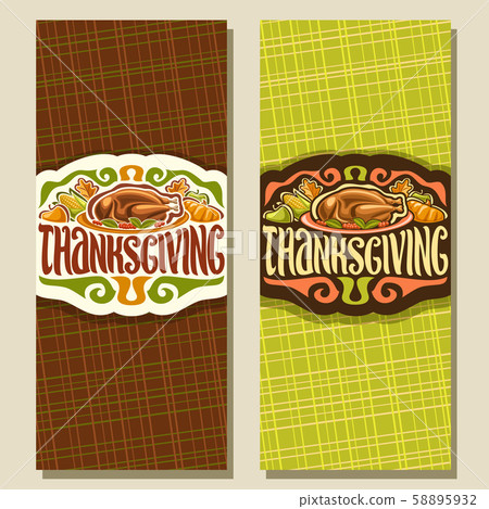 Vector greeting cards for Thanksgiving day - Stock Illustration ...