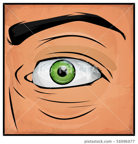 Comic Books Man Eyes - Stock Illustration [58896877] - PIXTA