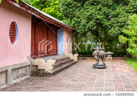 Kannon Hall and Incense Burner Thien Mu Temple Vietnam Hue 58896900