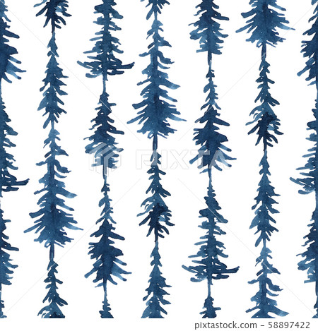 Watercolor indigo blue shibori seamless pattern Watercolor indigo blue shibori seamless pattern 58897422