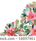 Watercolor Christmas corner arrangement with 58897461