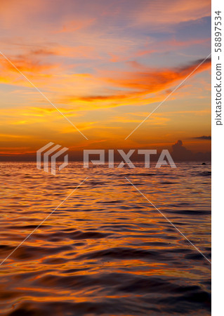 sunrise boat and sea south china sea sunrise boat and sea south china sea 58897534