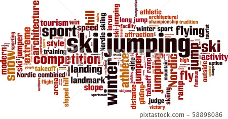 Ski jumping word cloud Ski jumping word cloud 58898086