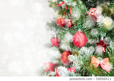 Christmas greeting card with fir tree 58898411
