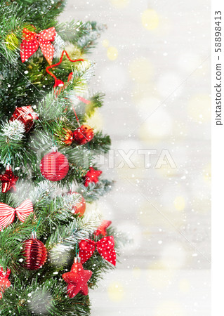 Christmas greeting card with fir tree Christmas greeting card with fir tree 58898413