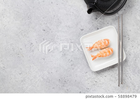 Japanese sushi set with shrimps Japanese sushi set with shrimps 58898479