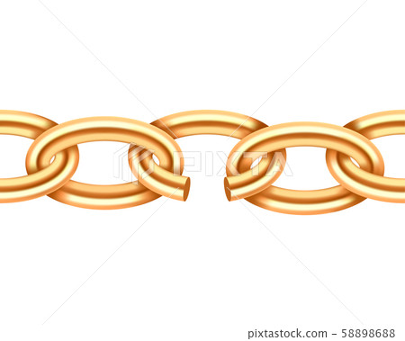 Realistic gold broken chain texture. Yellow color 58898688