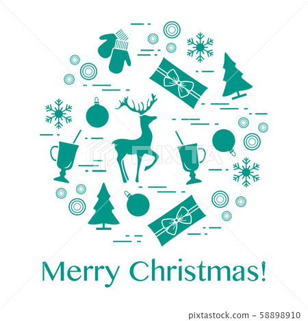 New Year 2020 Merry Christmas Santa's reindeer 58898910
