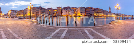 Venice. Panorama of the Grand Canal at sunset. Venice. Panorama of the Grand Canal at sunset. 58899454