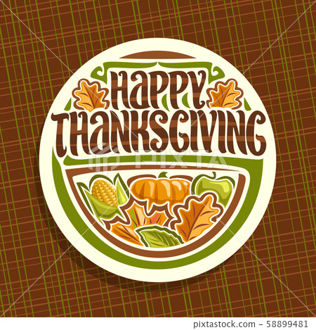 Vector logo for Thanksgiving Day Vector logo for Thanksgiving Day 58899481