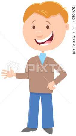 comic boy cartoon character 58900703