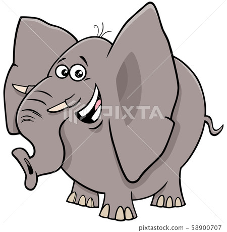 comic elephant cartoon animal character - Stock Illustration [58900707] -  PIXTA