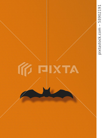 蝙蝠裝飾插圖掛在牆上萬聖節，鬼屋等。 58902191