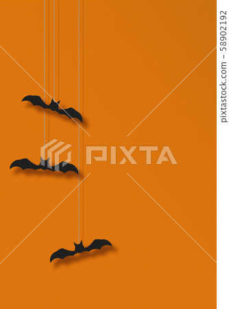 蝙蝠裝飾插圖掛在牆上萬聖節，鬼屋等。 58902192