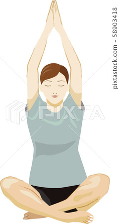 人：瑜伽瑜伽放鬆飲食業餘愛好鍛煉美人成年女性美人 58903418