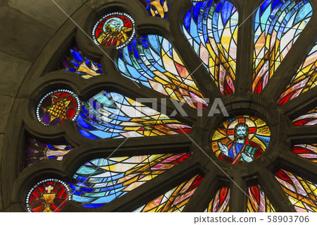 New Zealand Nelson Christchurch Cathedral stained glass New Zealand Nelson Christchurch Cathedral stained glass 58903706