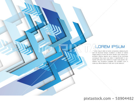 Abstract blue arrow direction geometric on white with black text design modern futuristic background vector illustration. 58904482