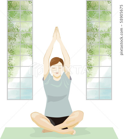 人：瑜伽瑜伽放鬆飲食業餘愛好鍛煉美人成年女性美人 58905675