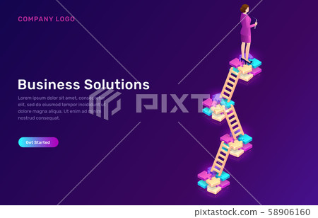 Business solution, strategy of development concept - Stock Illustration ...