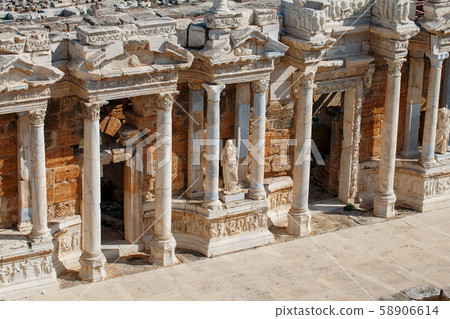 Elements of the old amphitheater, Hierapolis in 58906614