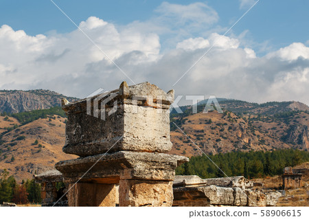 A large stone tomb against the backdrop of 58906615