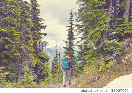 Hike in mountains 58907071