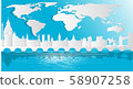 England, United Kingdom,Great Britain  With views of famous landmarks and world-class cities, tourism poster illustrations Paper cutting,Panorama of top world famous landmark of London - vector 58907258