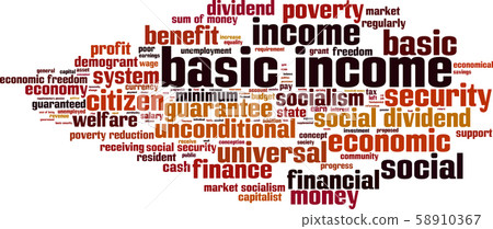 Basic income word cloud Basic income word cloud 58910367