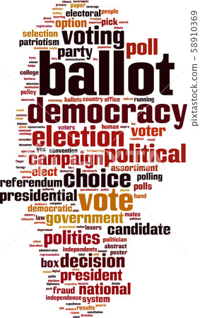 Ballot word cloud Ballot word cloud 58910369