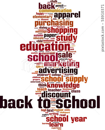 Back to school word cloud Back to school word cloud 58910371