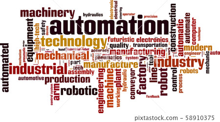 Automation word cloud Automation word cloud 58910375