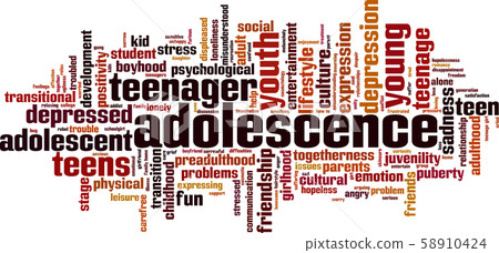 Adolescence word cloud 58910424