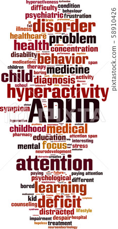 ADHD word cloud 58910426