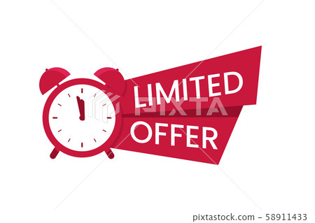 Red limited offer logo, symbol or banner Red limited offer logo, symbol or banner 58911433