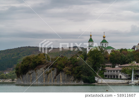 Russia. Krasnodar region. Lake Abrau and its attractions in the vicinity of Novorossiysk. 58911607