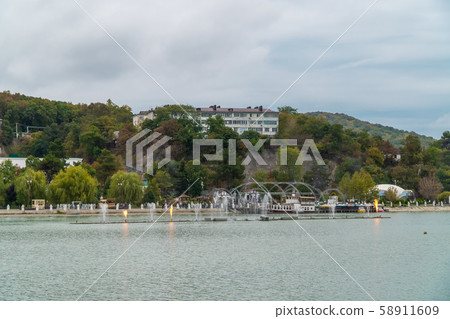 Russia. Krasnodar region. Lake Abrau and its attractions in the vicinity of Novorossiysk. 58911609