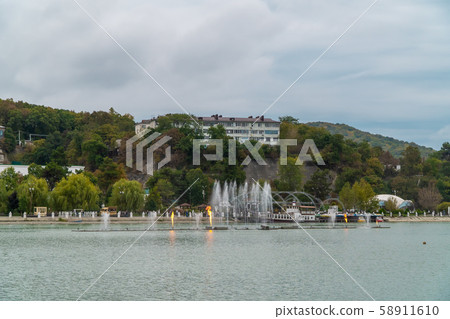 Russia. Krasnodar region. Lake Abrau and its attractions in the vicinity of Novorossiysk. Russia. Krasnodar region. Lake Abrau and its attractions in the vicinity of Novorossiysk. 58911610