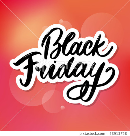 Black Friday Calligraphic Advertising Poster 58913738