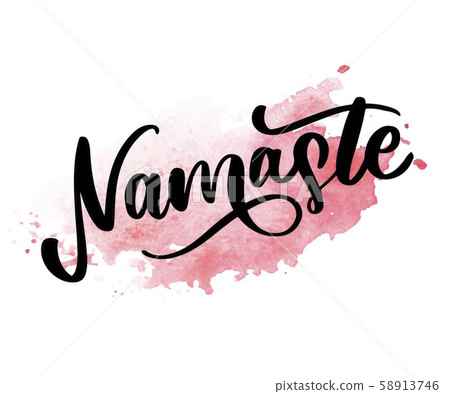 Namaste lettering Indian greeting, Hello in Hindi Namaste lettering Indian greeting, Hello in Hindi 58913746