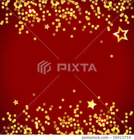 Star realistic metallic golden isolated yellow 3D 58913759