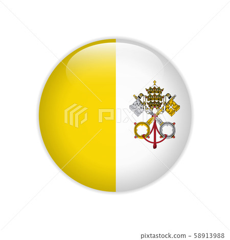 Vatican City flag on button Vatican City flag on button 58913988